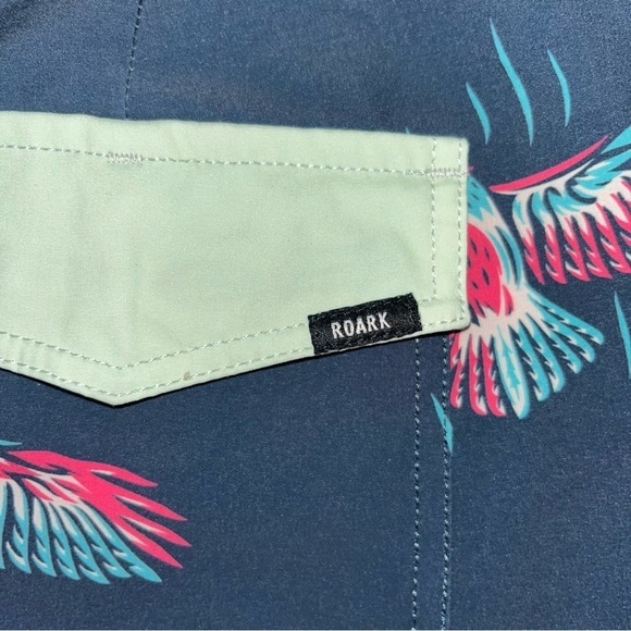 Roark Revival Passage Mariner 18” Boardshorts - Navy Sz 31 Drawstring 9” Inseam - Picture 9 of 12